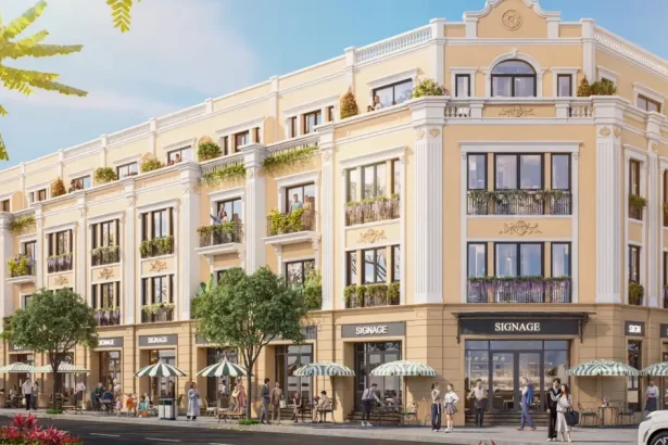 Phối cảnh liền kề Mẫu LK CH04 Cổ điển không mái dự án Vinhomes Green Paradise dự án VINHOMES_GREEN_PARADISE - Nếu có cùng ngân sách, tôi nên so Vinhomes Green Paradise với bất động sản Thủ Đức bằng tiêu chí nào?